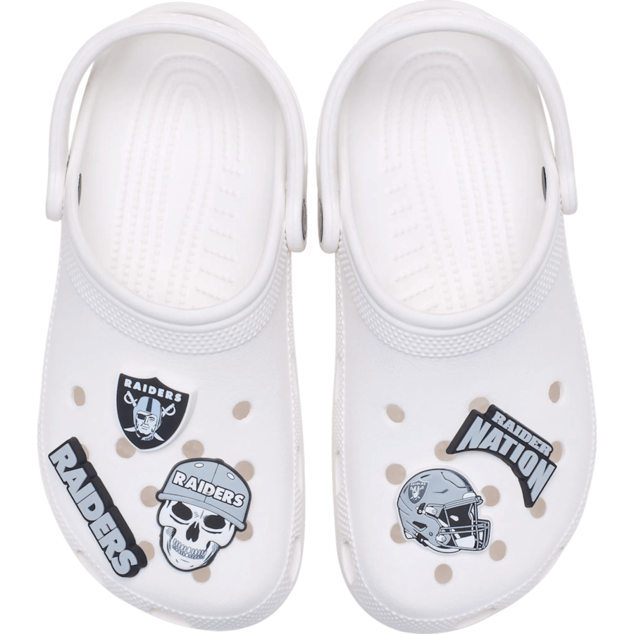 NFL Las Vegas Raiders 5 Pack Jibbitz Shoe Charm for Women|Men|Jibbitz™ Charms