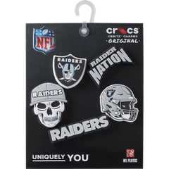 NFL Las Vegas Raiders 5 Pack Jibbitz Shoe Charm for Women|Men|Jibbitz™ Charms