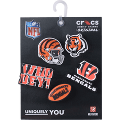 NFL Cincinnati Bengals 5 Pack Jibbitz Shoe Charm for Women|Men|Jibbitz™ Charms