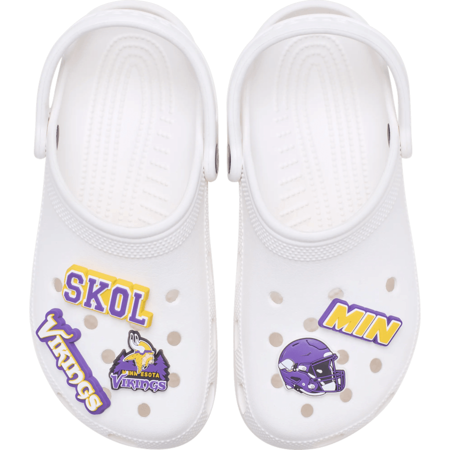 NFL Minnesota Vikings 5 Pack Jibbitz Shoe Charm for Women|Men|Jibbitz™ Charms