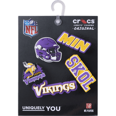 NFL Minnesota Vikings 5 Pack Jibbitz Shoe Charm for Women|Men|Jibbitz™ Charms