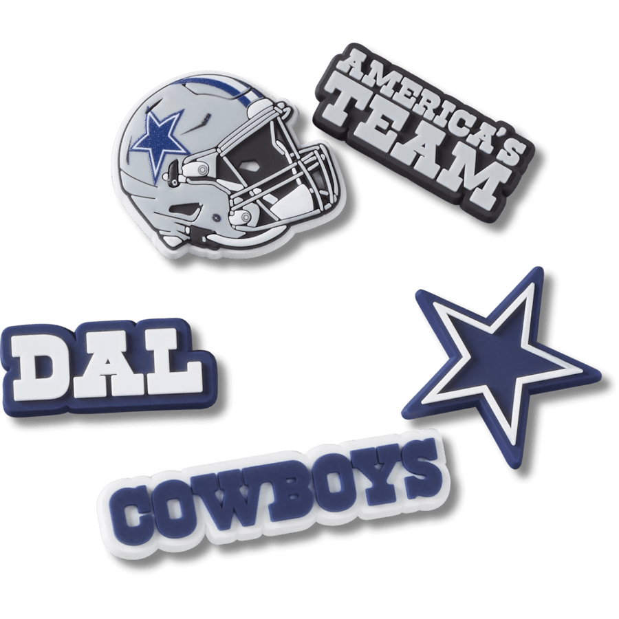 NFL Dallas Cowboys 5 Pack Jibbitz Shoe Charm for Women|Men|Jibbitz™ Charms