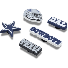 NFL Dallas Cowboys 5 Pack Jibbitz Shoe Charm for Women|Men|Jibbitz™ Charms