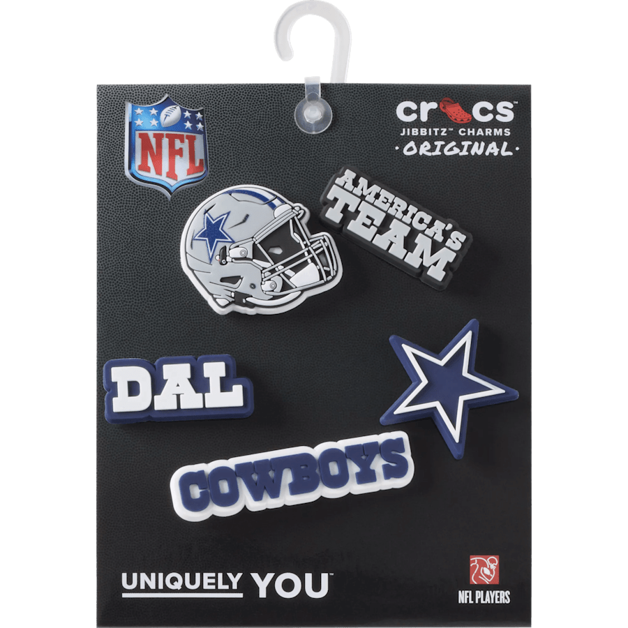 NFL Dallas Cowboys 5 Pack Jibbitz Shoe Charm for Women|Men|Jibbitz™ Charms