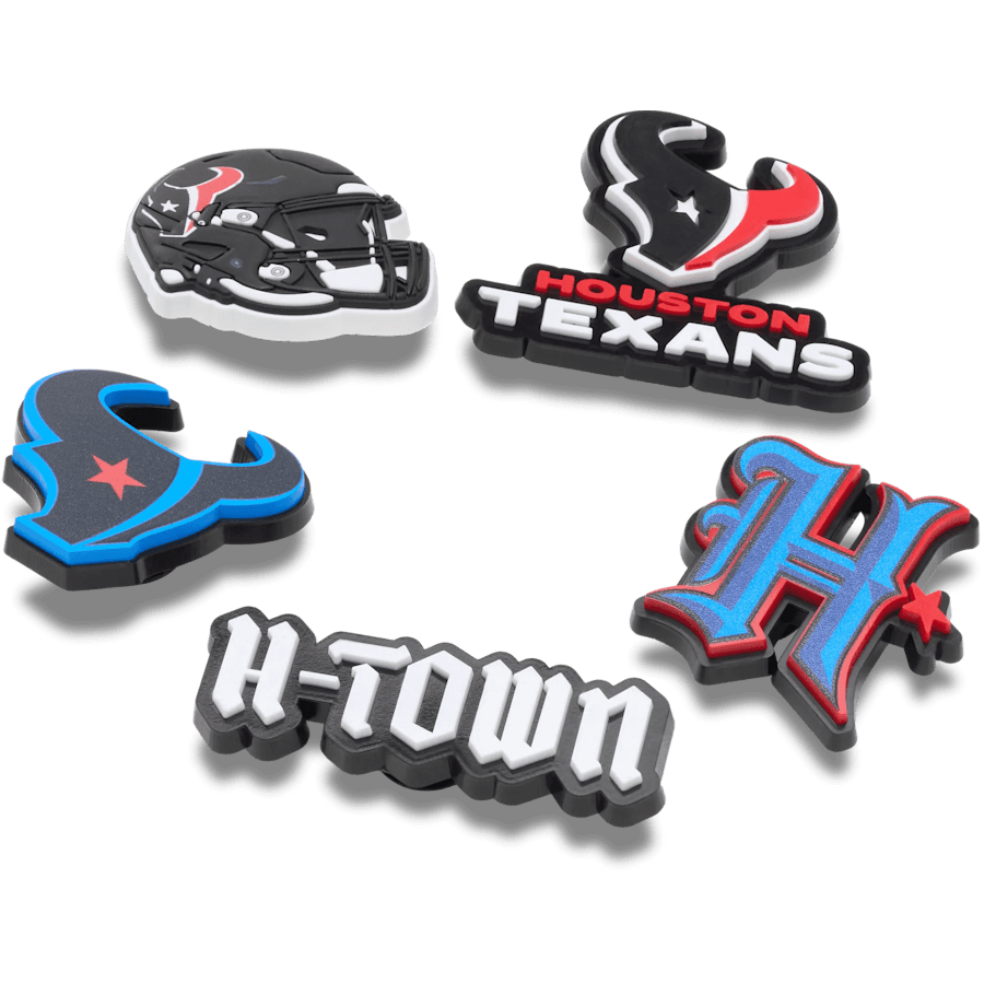 NFL Houston Texans 5 Pack Jibbitz Shoe Charm for Women|Men|Jibbitz™ Charms