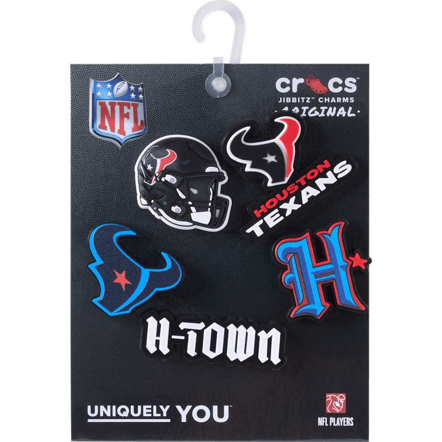 NFL Houston Texans 5 Pack Jibbitz Shoe Charm for Women|Men|Jibbitz™ Charms