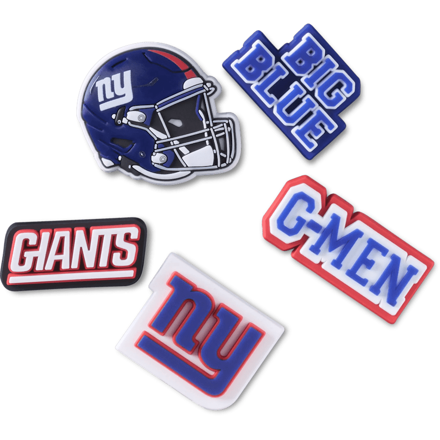 NFL New York Giants 5 Pack Jibbitz Shoe Charm for Women|Men|Jibbitz™ Charms