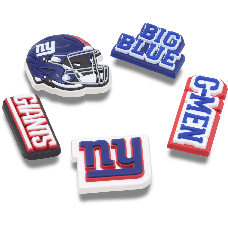 NFL New York Giants 5 Pack Jibbitz Shoe Charm for Women|Men|Jibbitz™ Charms