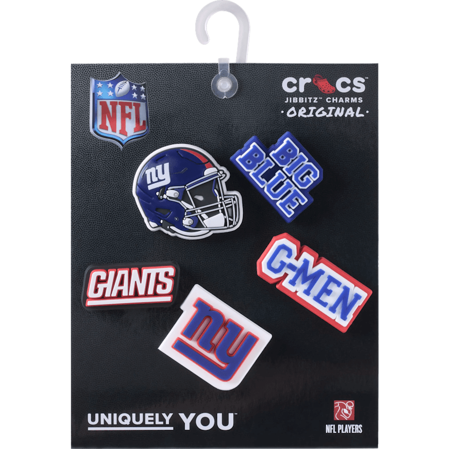 NFL New York Giants 5 Pack Jibbitz Shoe Charm for Women|Men|Jibbitz™ Charms