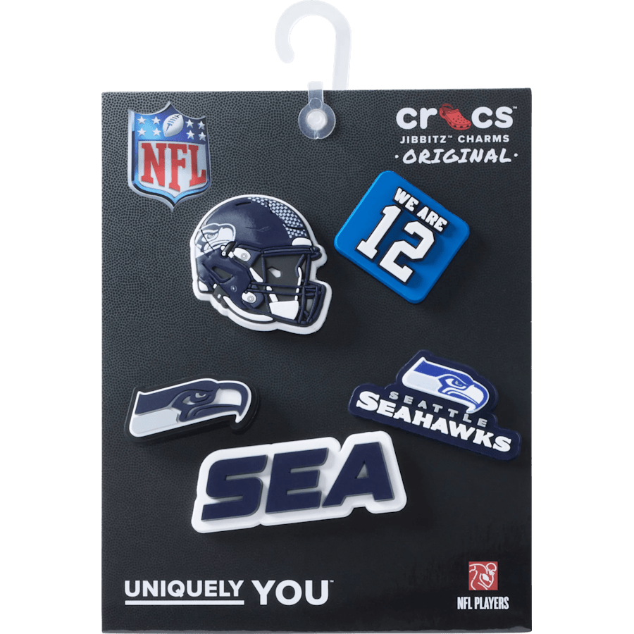 NFL Seattle Seahawks 5 Pack Jibbitz Shoe Charm for Women|Men|Jibbitz™ Charms