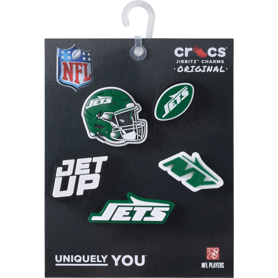 NFL New York Jets 5 Pack Jibbitz Shoe Charm for Women|Men|Jibbitz™ Charms