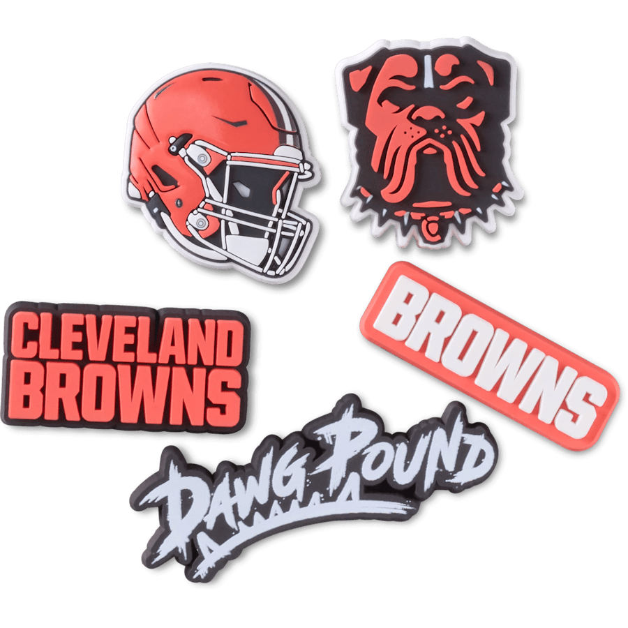NFL Cleveland Browns 5 Pack Jibbitz Shoe Charm for Women|Men|Jibbitz™ Charms