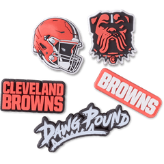 NFL Cleveland Browns 5 Pack Jibbitz Shoe Charm for Women|Men|Jibbitz™ Charms