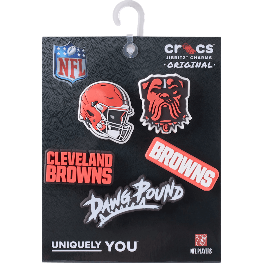 NFL Cleveland Browns 5 Pack Jibbitz Shoe Charm for Women|Men|Jibbitz™ Charms
