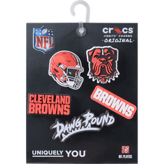 NFL Cleveland Browns 5 Pack Jibbitz Shoe Charm for Women|Men|Jibbitz™ Charms