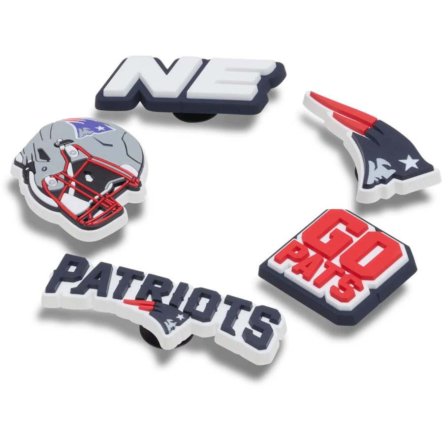NFL New England Patriots 5 Pack Jibbitz Shoe Charm for Women|Men|Jibbitz™ Charms