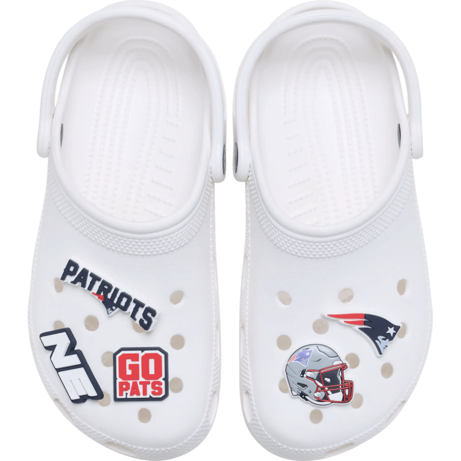 NFL New England Patriots 5 Pack Jibbitz Shoe Charm for Women|Men|Jibbitz™ Charms