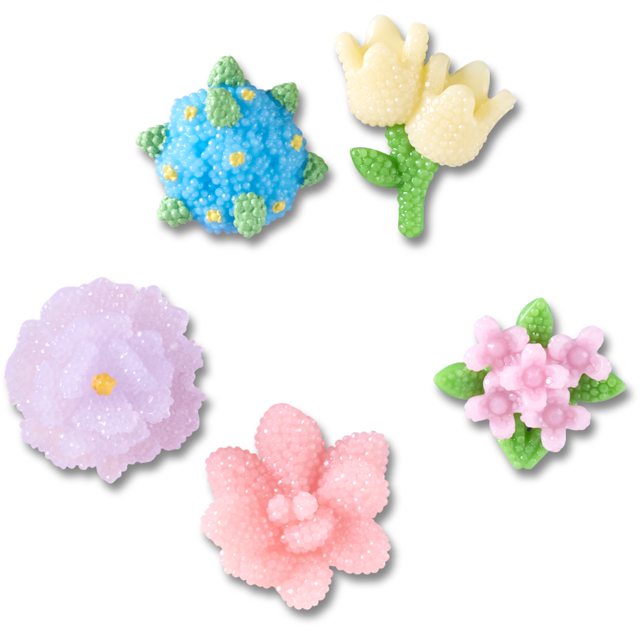 Beaded Flowers 5 Pack Jibbitz™ charms for Women|Men|Jibbitz™ Charms