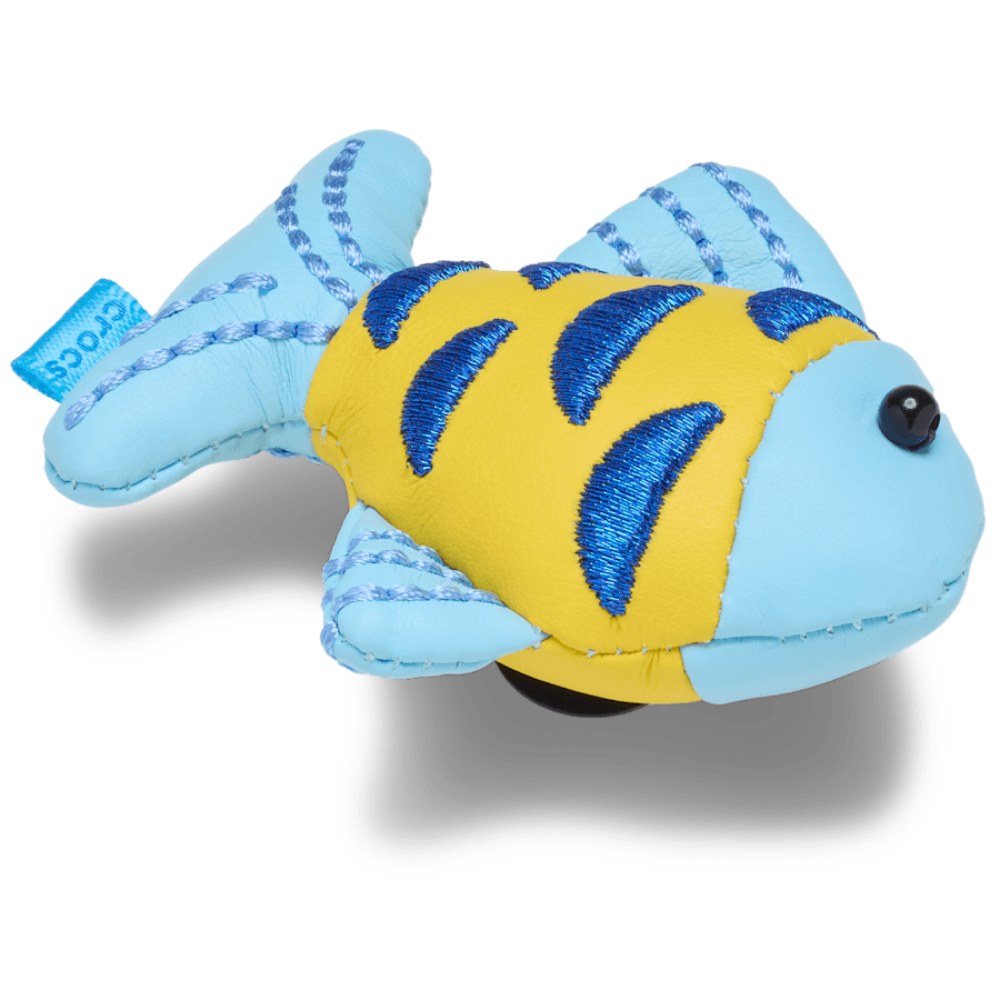 Blue and Gold Sparkle Fish Jibbitz™ charms for Women|Men