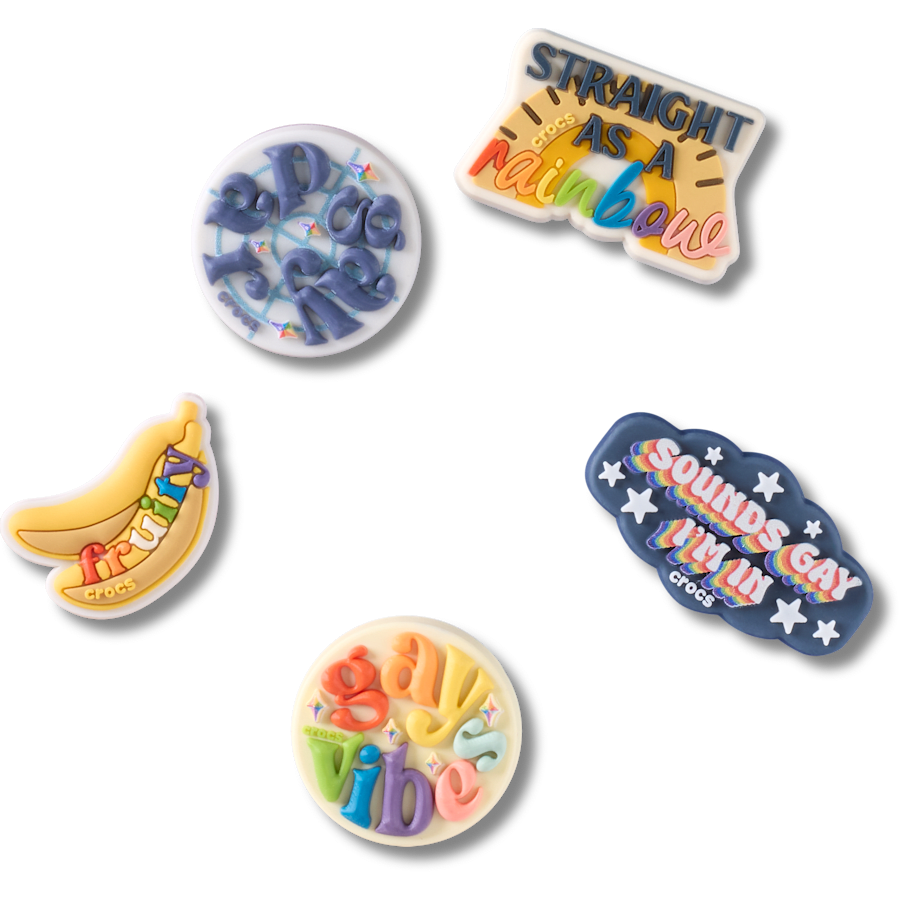 Irreverent Pride 5 Pack Jibbitz™ charms for Women|Men|Jibbitz™ Charms
