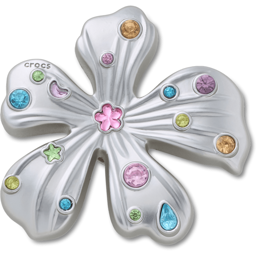 Silver Meta Gem Flower Jibbitz™ charms for Women|Men