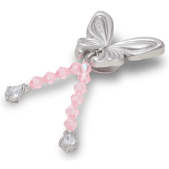 Silver Beaded Meta Butterfly Jibbitz™ charms for Women|Men