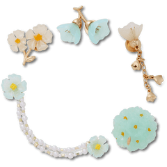 Blue Dainty Floral 5 Pack Jibbitz™ charms for Women|Men|Jibbitz™ Charms
