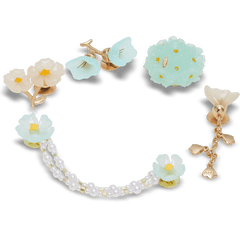 Blue Dainty Floral 5 Pack Jibbitz™ charms for Women|Men|Jibbitz™ Charms
