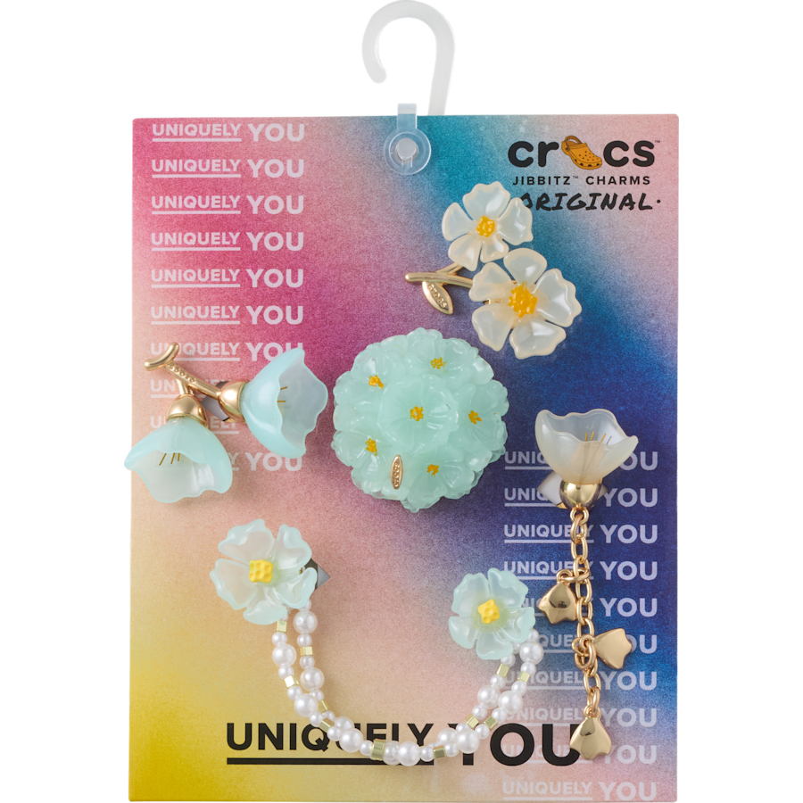 Blue Dainty Floral 5 Pack Jibbitz™ charms for Women|Men|Jibbitz™ Charms