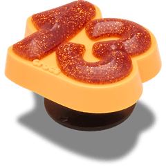 Orange Sparkly Number 13 Jibbitz™ charms for Women|Men|Jibbitz™ Charms