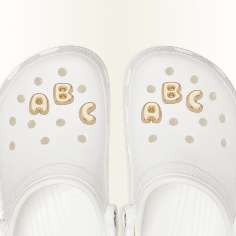 Gold Bubble Letter A-Z Jibbitz™ charms for Women|Men|Jibbitz™ Charms