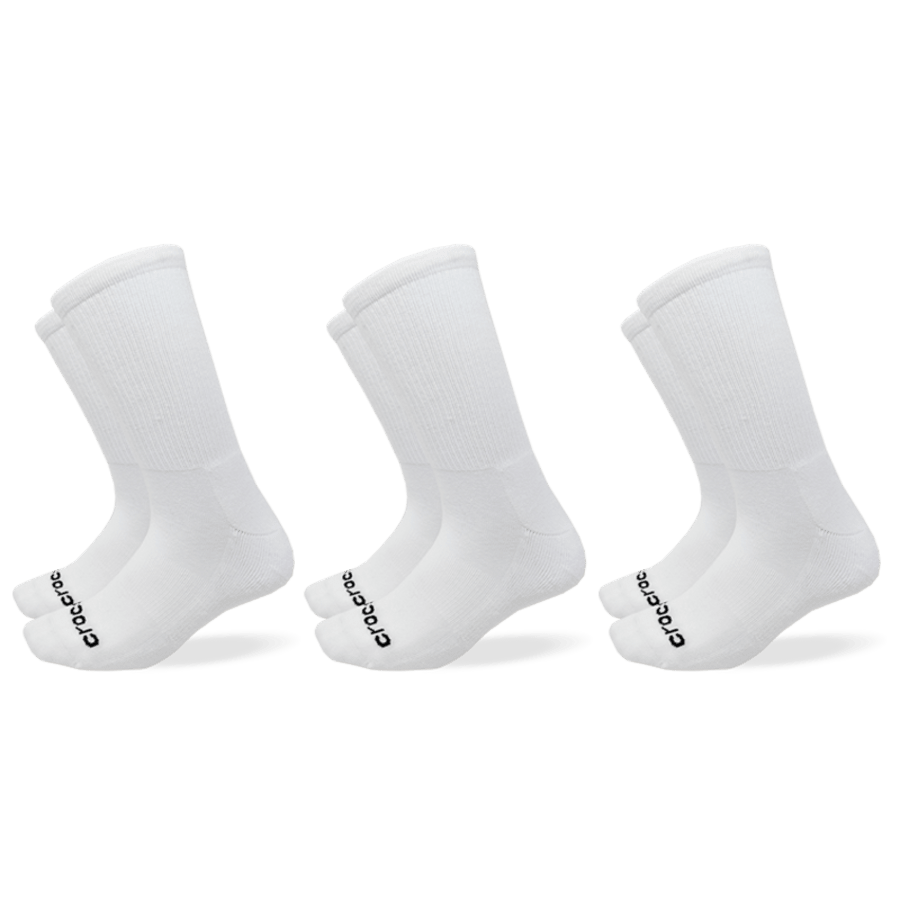 CrocsSocks Crew Texture Logo 3PK for Women|Kids