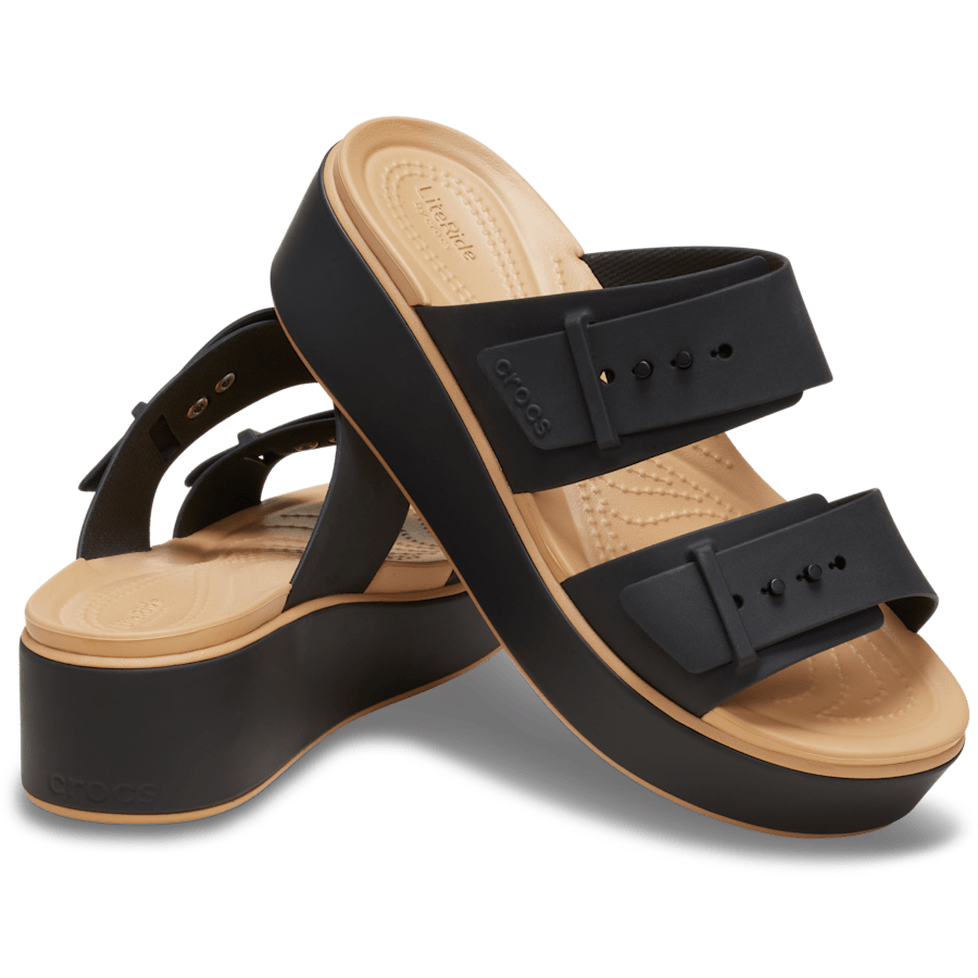 Brooklyn Buckle Matte Wrap Low Wedge for Women