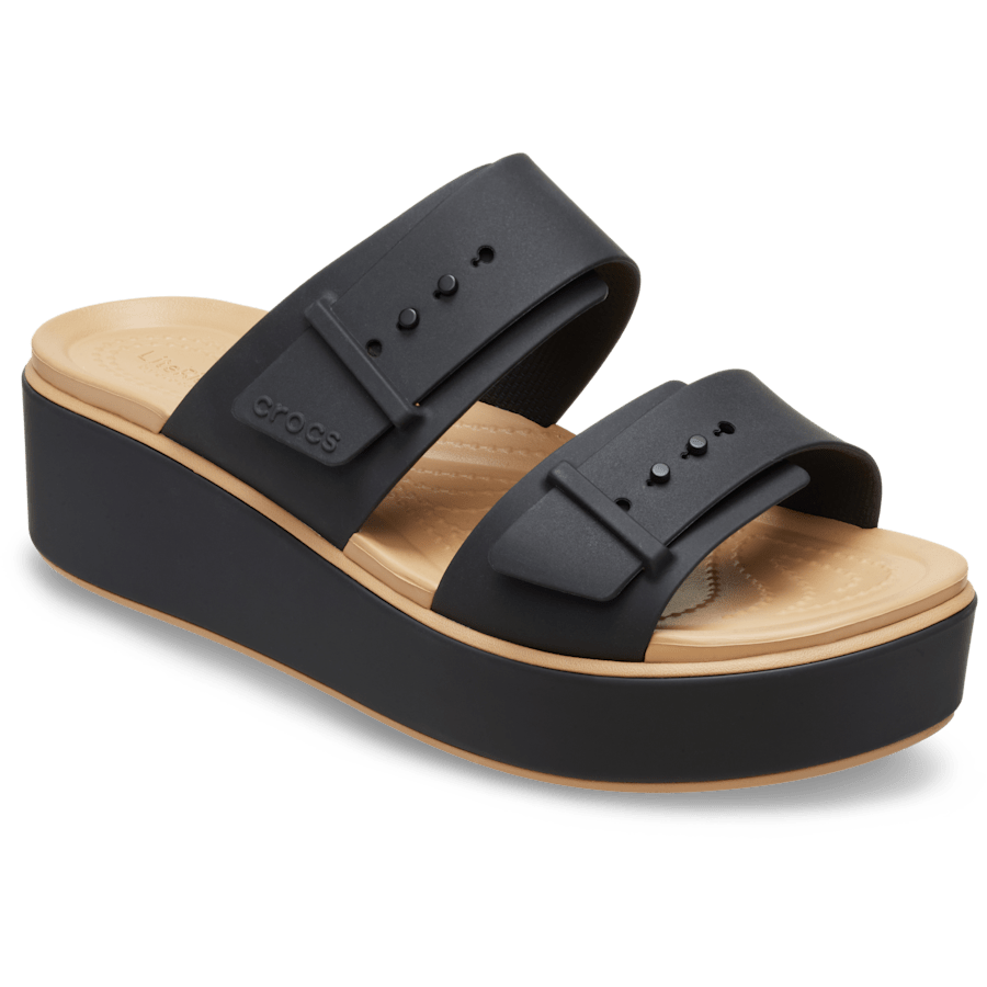 Brooklyn Buckle Matte Wrap Low Wedge for Women