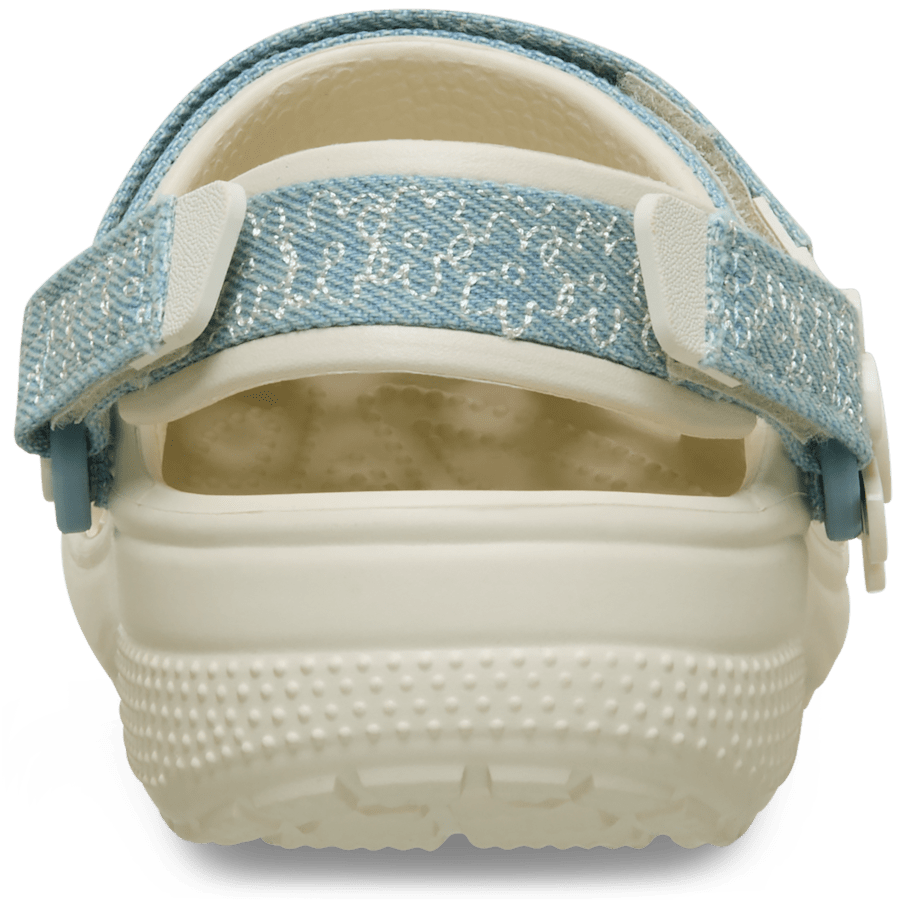 Kids’ Classic Denim Flower Adjustable Backstrap Clog for Kids