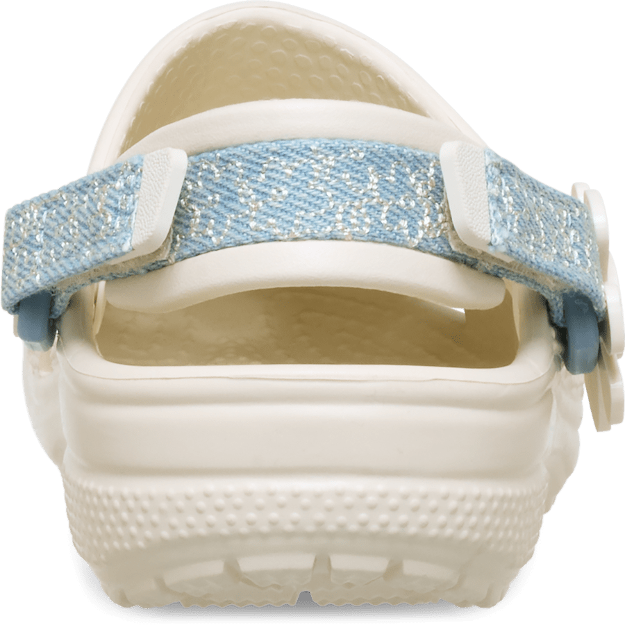 Toddler Classic Denim Flower Adjustable Backstrap Clog for Kids