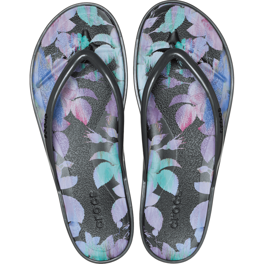 Miami Round Toe Dark Floral Flip for Women