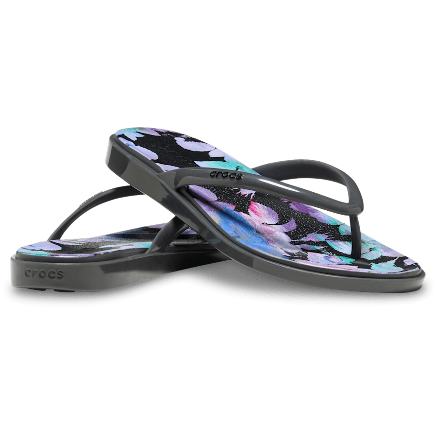 Miami Round Toe Dark Floral Flip for Women