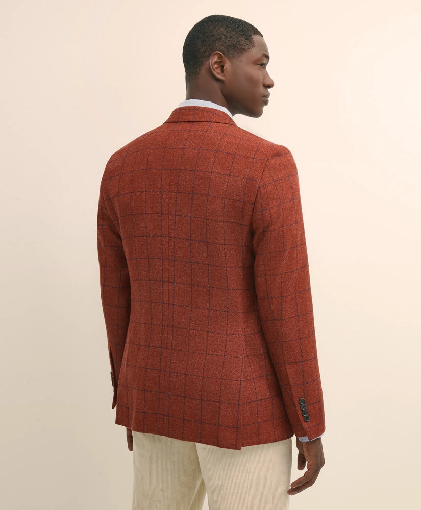Classic Fit Wool-Cashmere Tweed Windowpane 1818 Sport Coat